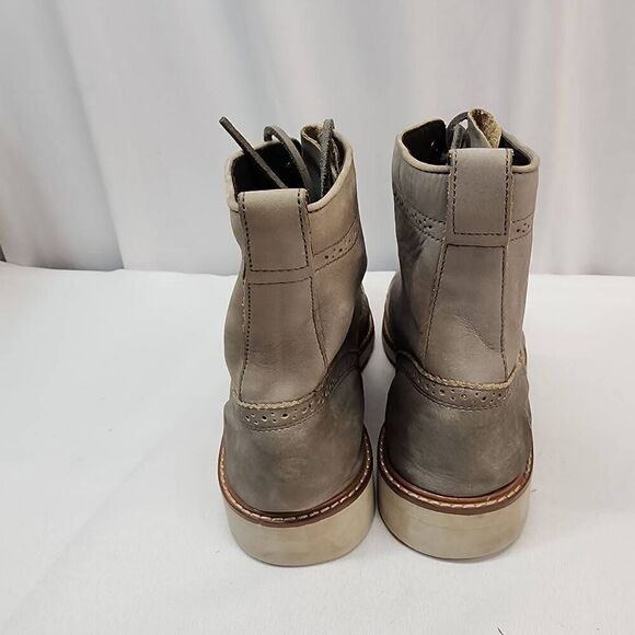 JOHN VARVATOS Size 10M Distressed Oiled  Nubuk Gray Leather Strummer Wingtip Lac - Picture 4 of 11